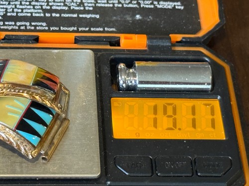 Vintage Charles Willie Navajo Sterling Multi Stone Inlay Watch Tips--TB152.25 - Picture 6 of 7