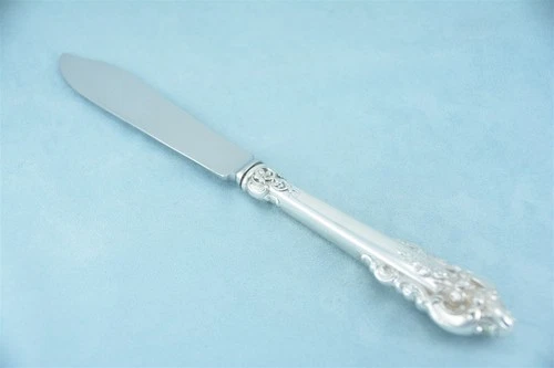 Wallace Grande Baroque 9-3/4" Fish Knife Stainless Blade Sterling No Monogram