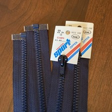2 22 in Coats  Clark Plastic Separating Zipper Gauge 5 Blue