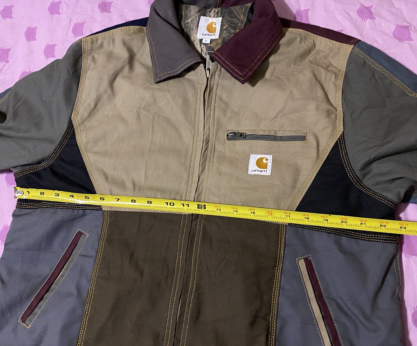 Carhartt Multi-Color Patchwork Jacket Size Large - image 6
