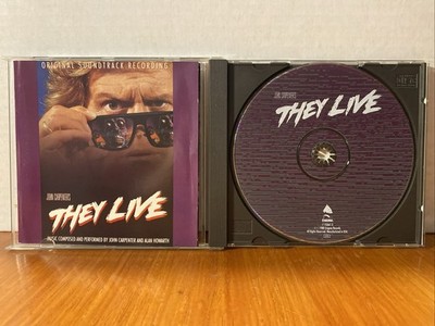 JOHN CARPENTER & ALAN HOWARTH: THEY LIVE SOUNDTRACK CD! 1988 ENIGMA PLZ READ! NM