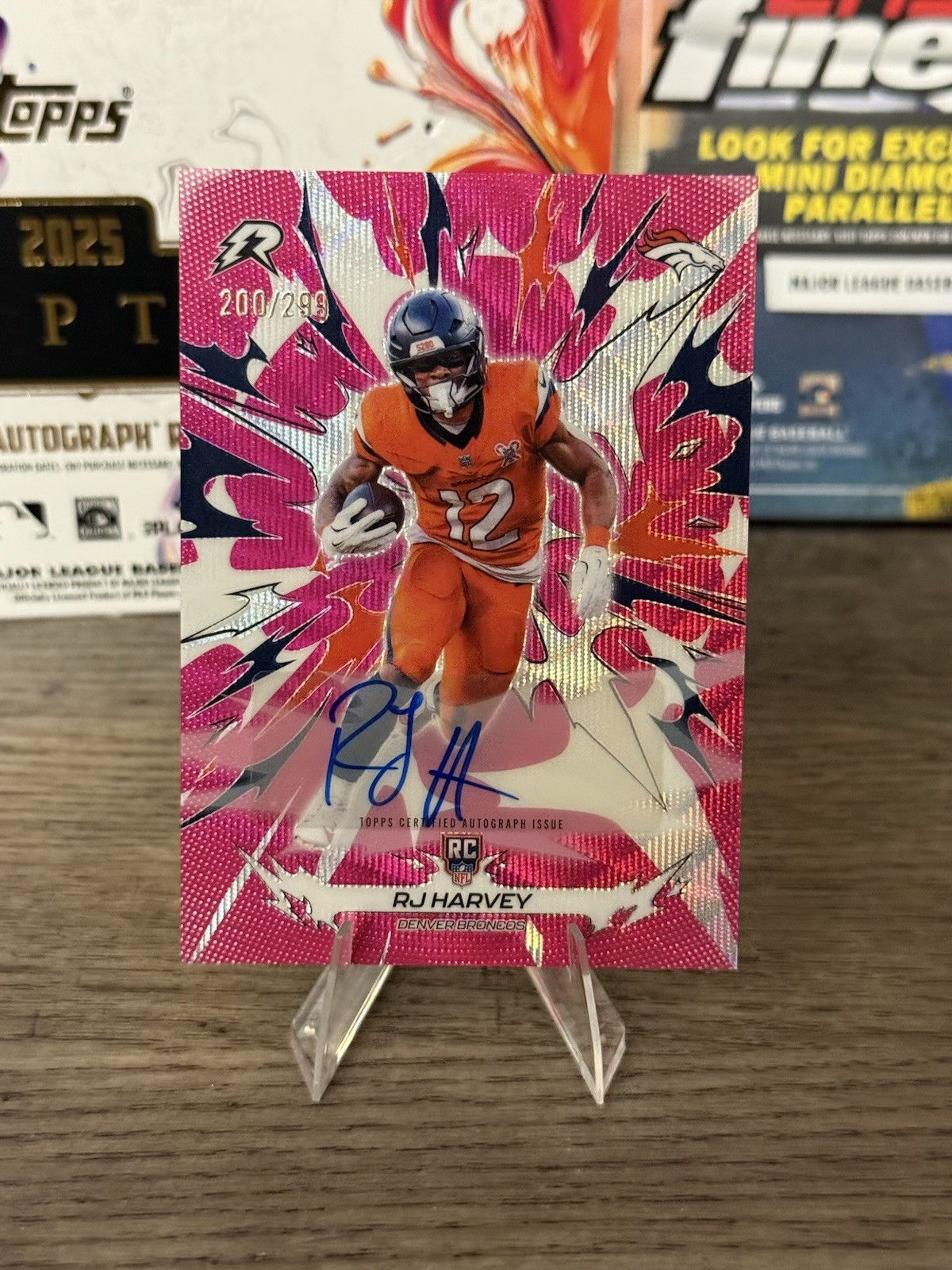 Topps 2026 RJ Harvey Denver Broncos Rookie Auto #128 /299