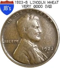 1923-S Lincoln Wheat Cent Penny 1c - Good/Very Good (VG)