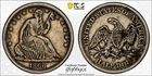 1866-S Seated Liberty Half Dollar NO MOTTO PCGS XF Details Rare Key Date