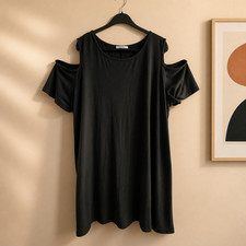 Nemidor Black Dress Size 26 Cold shoulder