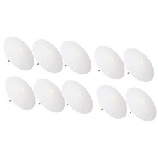 10PCS Parasol Wedding Umbrella Party Favor Bamboo Umbrellas for Bridal3738