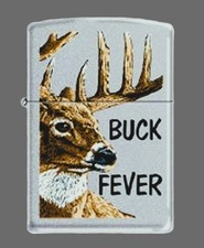 ZIPPO LIGHTER BUCK FEVER / SATIN CHROME MADE IN USA & BRAND NEW IN BOX