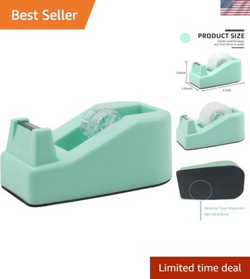 Elegant Floral Heavy-Duty Tape Dispenser - Macaron Green for Stylish Workspaces