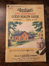 Vintage 1939 Rawleigh’s 50th Anniversary Good Health Guide Almanac & Cook Book