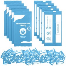 300 Pcs Deodorant Wipes Antiperspirant Wipes Bulk Individually Wrapped Cleans...
