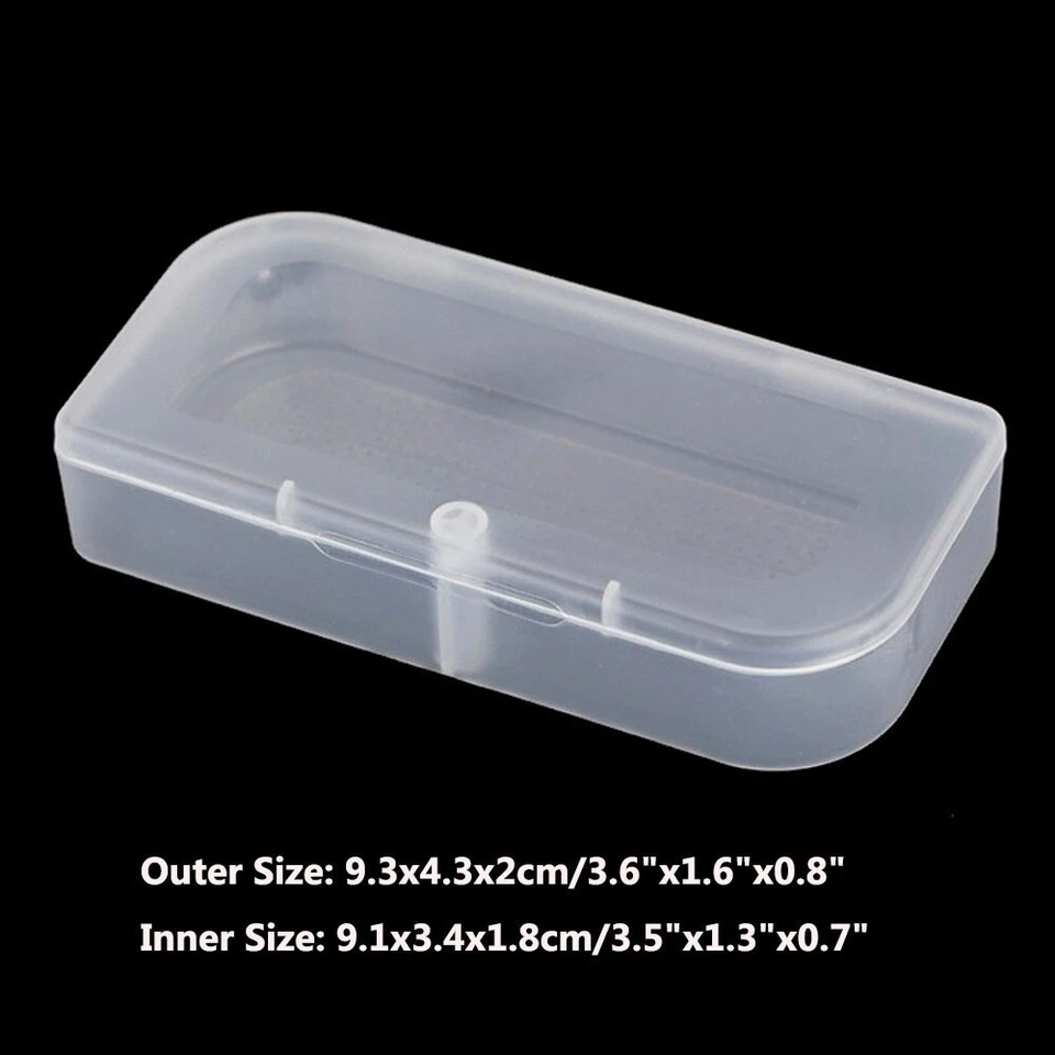 20Pcs Clear Plastic Small Box Hook Jewelry Earplugs Storage Container Beads Case - Image 2 of 4