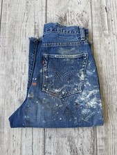 Vintage 1950s Levis 701 XX Hidden Rivet Chopped Selvage Denim Jeans Waist 24