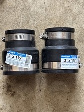 Lot Of 2 Fernco Flexible PVC Coupling 2" x 1-1/2" P1056-215