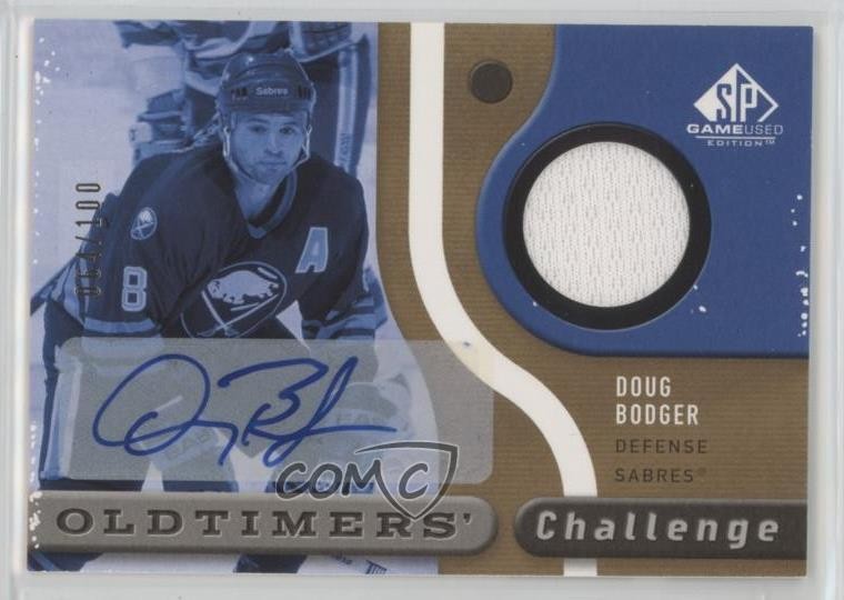 2005 SP Game Used Edition Oldtimers' Challenge Jersey /100 Doug Bodger Auto 2o7
