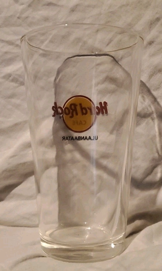 B'z Hard Rock Cafe パイントグラス　新品未使用 Hard Rock Cafe ULAANBAATAR, MONGOLIA Beer Pint Glass ~ Very Good