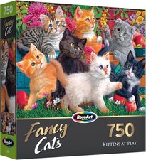 - Fancy Cats - Kittens at Play - 750 Piece Jigsaw Puzzle for Adults