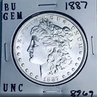 1887 BU GEM MORGAN SILVER DOLLAR UNC MS+++ U.S. MINT RARE COIN 8969