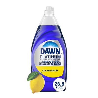 Lemon Scented Platinum Dishwashing Liquid Soap Powerful Grease Removal Bleach
