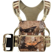 NEW VIEW Binocular Harness Chest Pack, Bino Case with Medium, Camo Quiet