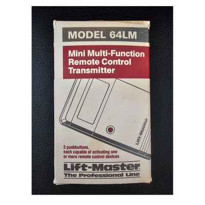 LiftMaster 64LM Mini 3-Button Remote Control Transmitter 390 MHz Black