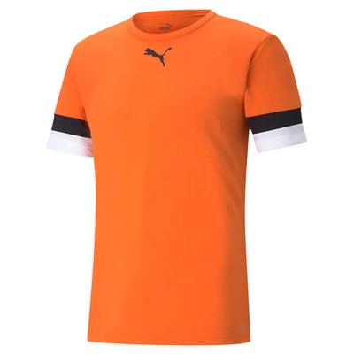 Puma TeamRISE Herren T-Shirt DryCELL Crew Sport Gym Fußball Oberteil Tee Orange S-3XL