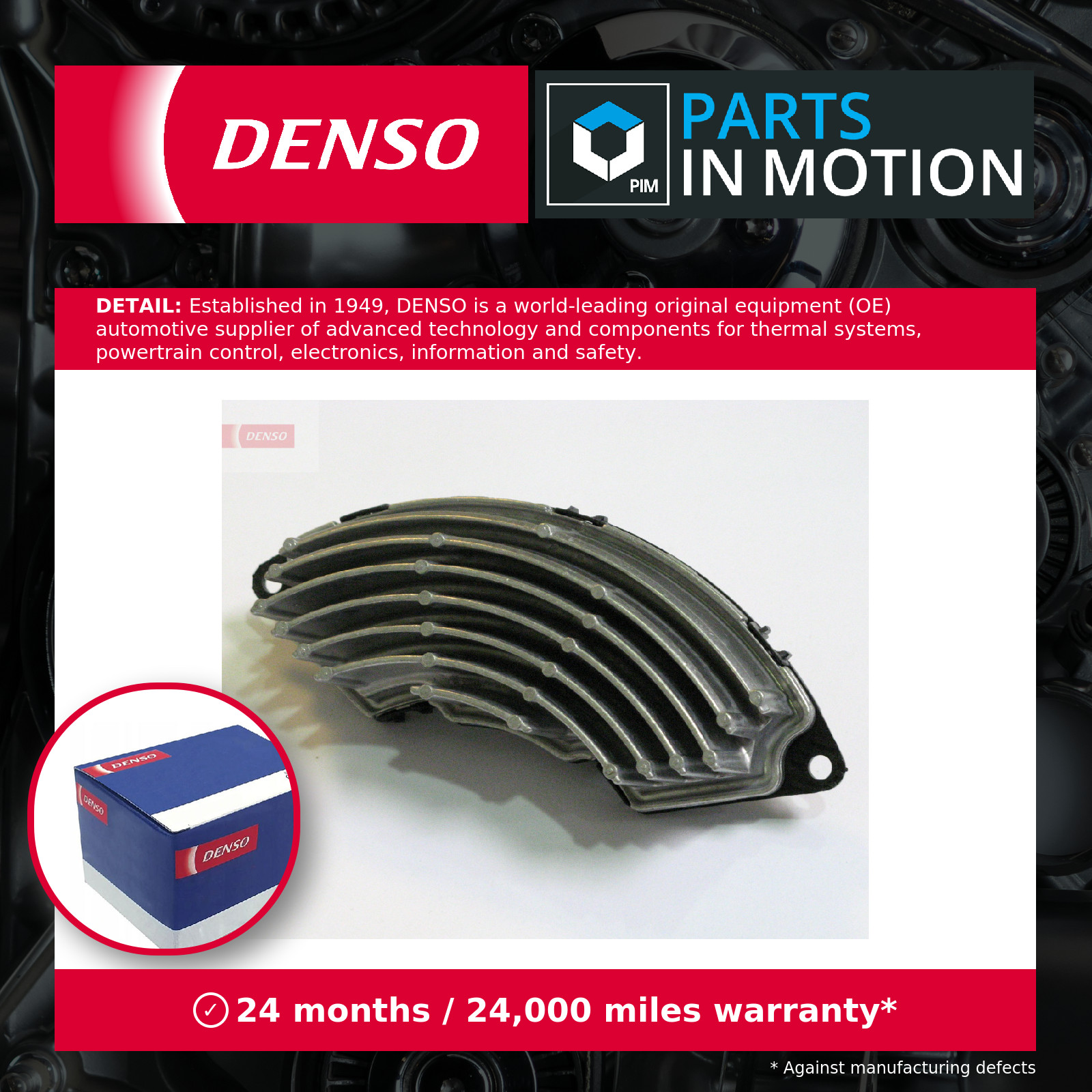 Fits DENSO DRS07001 Resistor, interior blower DRS07001 Air blower regulation el - Image 5