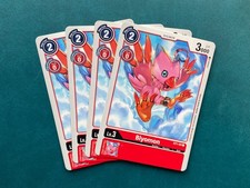 Biyomon ST1-02 Playset Starter Deck Gaia Red Digimon Card Game x4