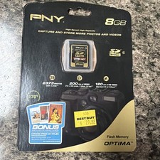 PNY Optima 8GB SD Camera Premium Flash Memory Card New And Sealed