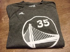 adidas Golden State Warriors gray Ultimate Tee Shirt Mens S Durant 35