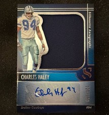 2025 Panini Silhouette Charles Haley #SA-CHY Patch Auto /199 Dallas Cowboys HOF