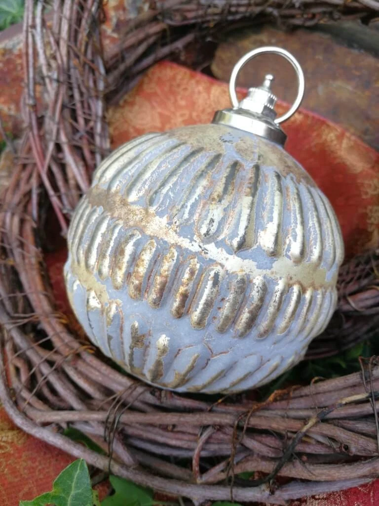 Lot De 36 Boules De Noël Décoratives - 4cm Gris/strass - Décoration Sapin Fêtes - Neuf