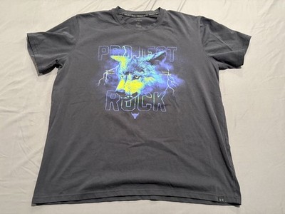 Under Armour Shirt Men s Project Rock Wolf Gym Training Short Sleeve Size XL