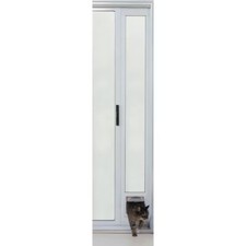 Ideal Fasfit Aluminum Medium Sized Patio Pet Door White 7" X 11 1/4" - SEE DESCR