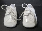 INFANT BOYS DINKIE SHINY WHITE DRESS LACE UP BABY SHOES SIZE 5 #3 BIN SH1