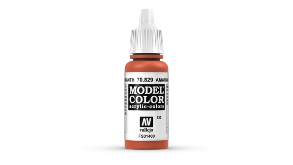 (447,65€/1L) Model Color Vallejo 70829 Amaranth Red 17Ml Matt Airbrush Farbe-image