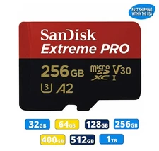 Sandisk MicroSD Extreme Pro Memory Card 32GB 64GB 128GB 256GB 512GB Nikon Cannon