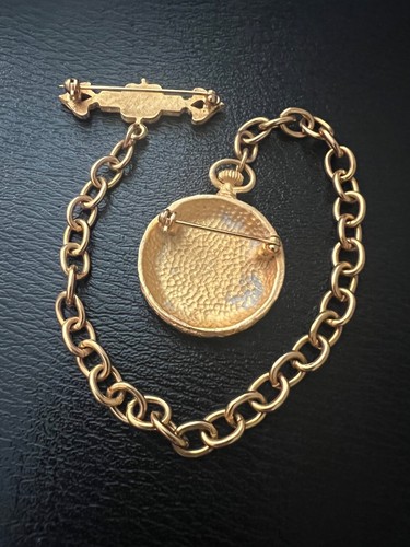 Vintage Fob Watch Chatelaine Sweater Shaw & Cardigan Chain Brooch - Bild 4 von 6