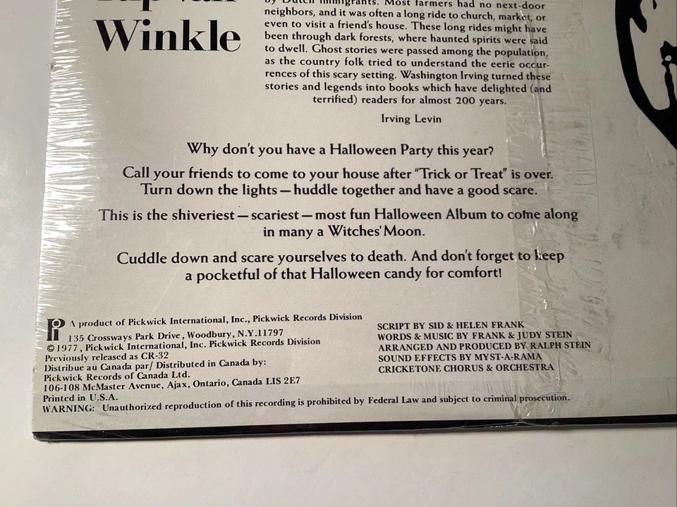 Boris Karloff Sleepy Hollow Rip Van Winkle Record Sealed W/ Rare Hand Puppet Foto 4 de 4