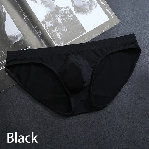 Mens Ice Silk Briefs Seamless Underwear Bulge Pouch Underpants Knickers Panties - Picture 9 of 15