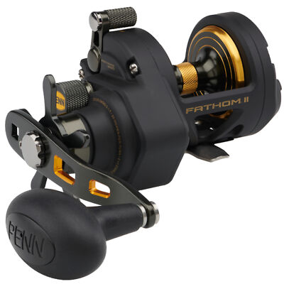 Penn Fathom II Star Drag 12 Reel - Baitcaster Multirolle zum Meeresangeln, Rolle