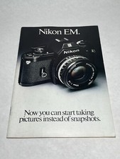 Nikon EM 35mm Camera Sales Brochure From 1982