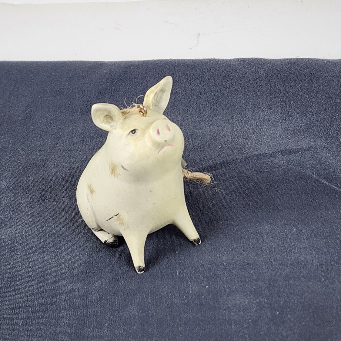PIGGY Inspiring Traditions Cute & Rustic Midwest Holiday Christmas Tree Ornament