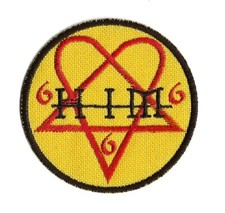 HIM - 666 - PATCH / AUFNÄHER -- GOTHIC METAL / ALTERNATIVE ROCK