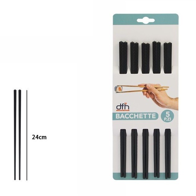 Palillos Chino Japonés Cubiertos Cocina 5 Parejas 10 Palillos de Madera Dfh