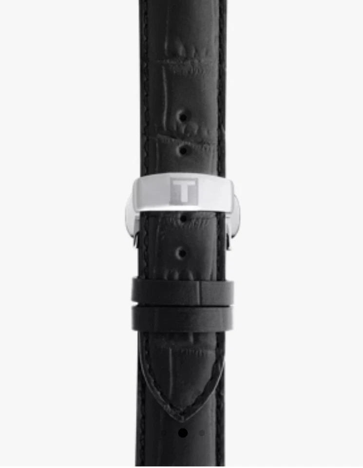 Tissot Black Leather Replacement Watch Strap 19mm X 18mm T852.013.405. OEM - Image 2 of 4