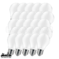 25Er Pack E27 Led Filament Birne Matt A60 - 7W (= 75W) 2700K WarmweißE GlüHlampe