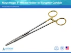 Mayo Hegar Needle Holder 8" Surgical Needle Driver with Tungsten Carbide ARTMAN