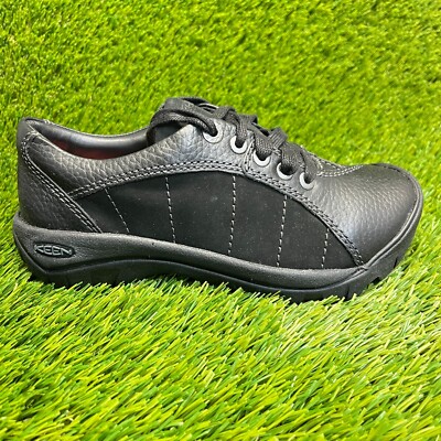 Keen Presidio Womens Size 5 Black Running Walking Hiking Leather Lace Up Shoes