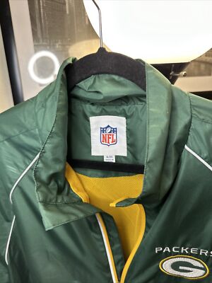 Vintage Green Bay Packer NFL Men's Size XL I/4 Zip Windbreaker