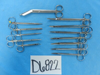 D6822 V. Mueller Codman Surgical Scissors Curved and Straight Lot of 13 ...